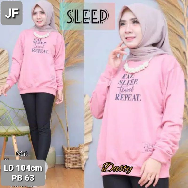 JF Atasan Kaos Lengan Panjang Wanita / Kaos Sweater Wanita Muslimah Terbaru TRAVEL