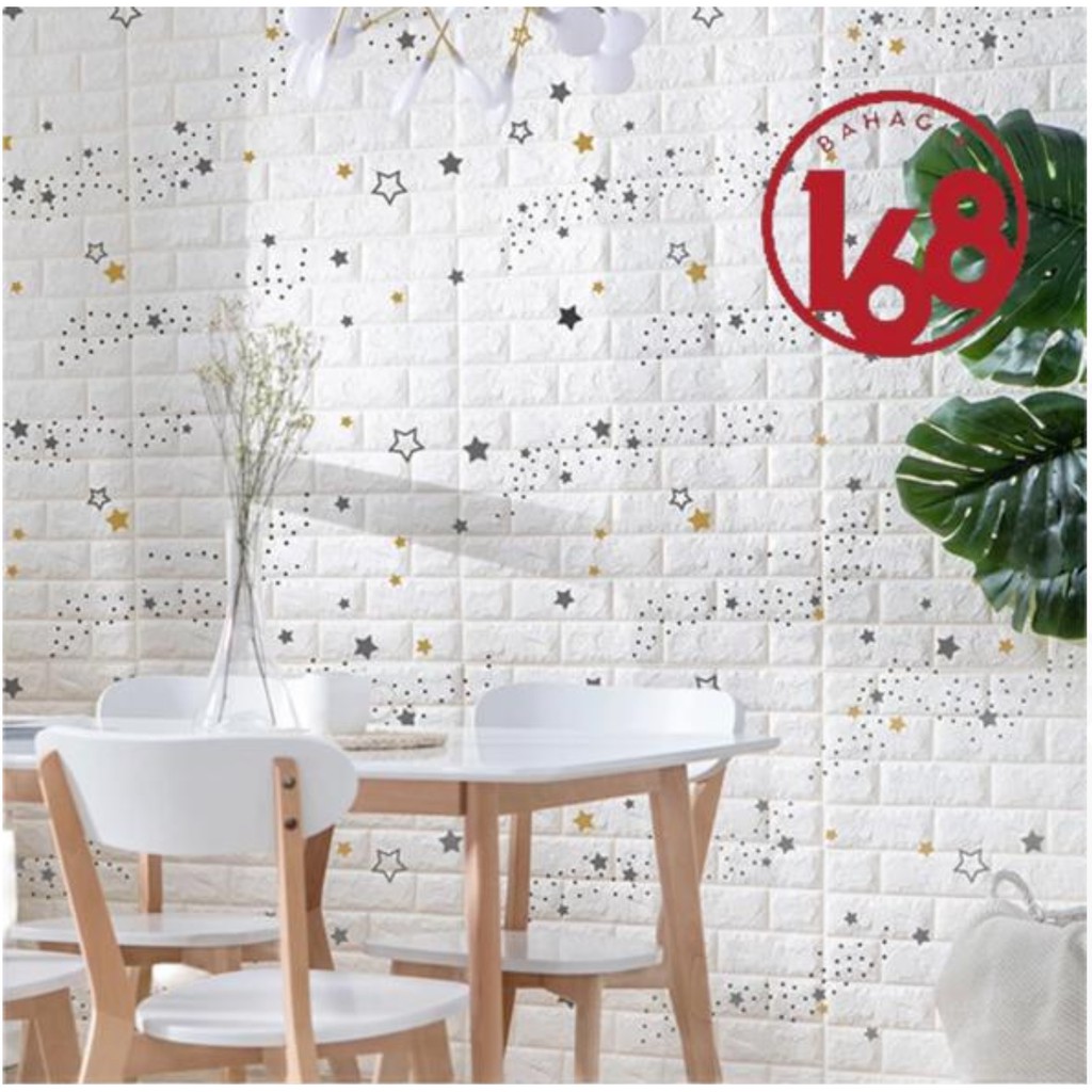 Wallpaper 3D motif bintang anak / wall sticker