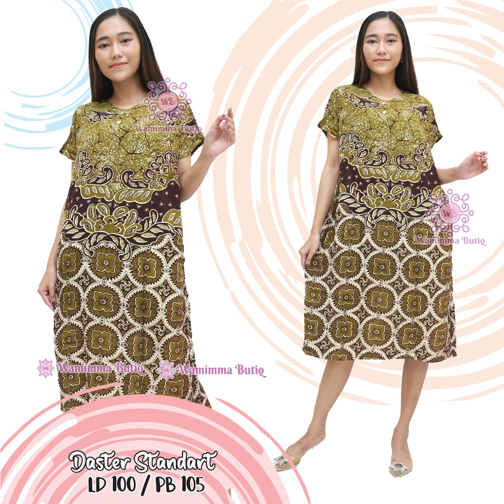Daster Batik Murah Baju Tidur Batik Murah Adem Nyaman Daster Batik Pekalongan Daster Yukensi-Sizuka-Hijau