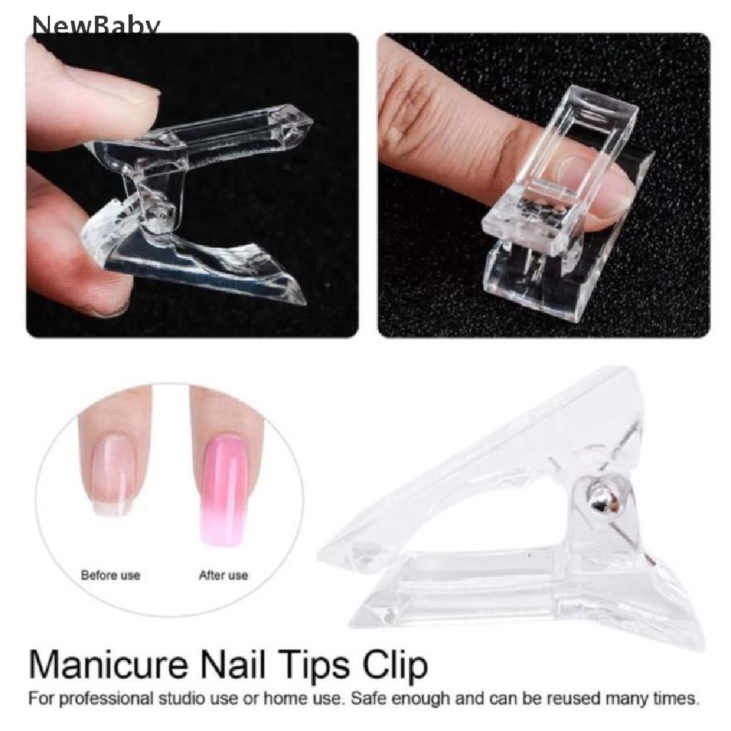 Newbaby 5pcs Klip Penjepit Extension Kuku Poly Builder Gel DIY