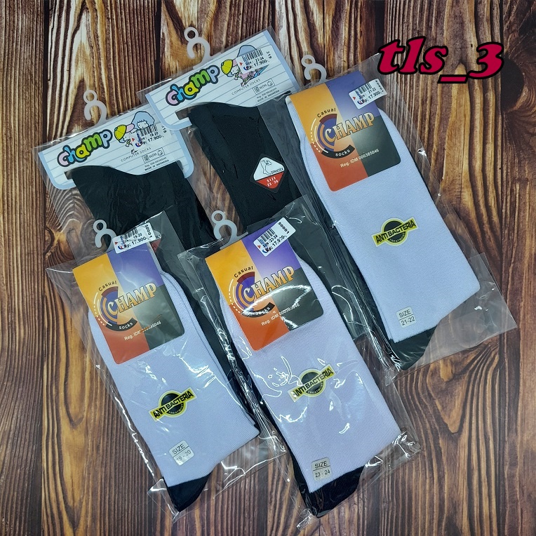 Kaos kaki sekolah premium Champ tk sd smp smk laki perempuan