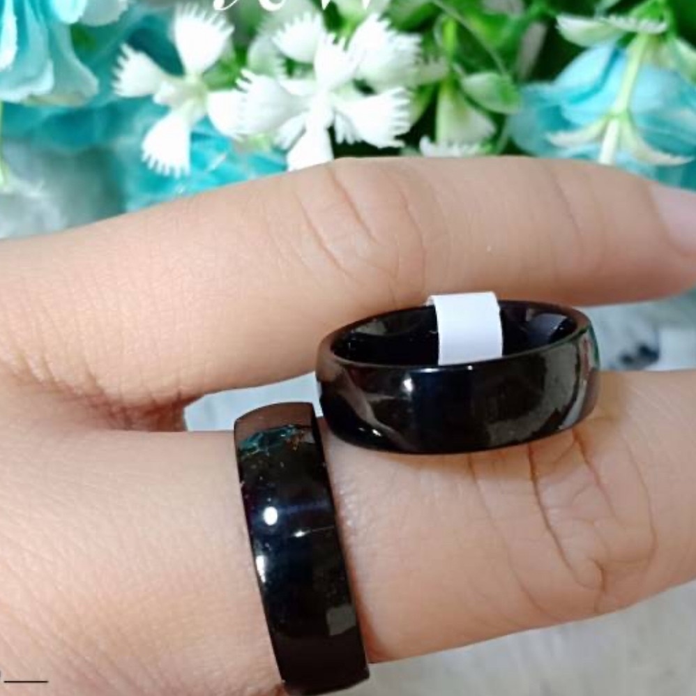 Cincin Alumunium Hitam Polos / Cincin Couple