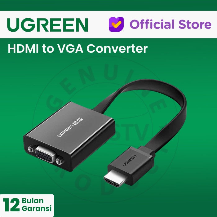 UGREEN HDMI To VGA + 3.5mm Audio With Power Port Converter - MM103