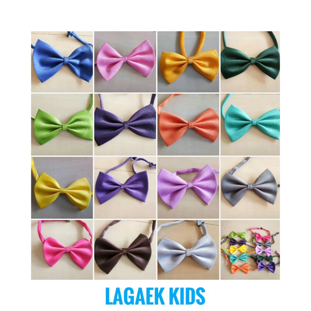 Dasi Anak Kupu-Kupu Satin Warna Warni Dengan Pengatur Besar Kecil Kids Tie Baby Bow Tie