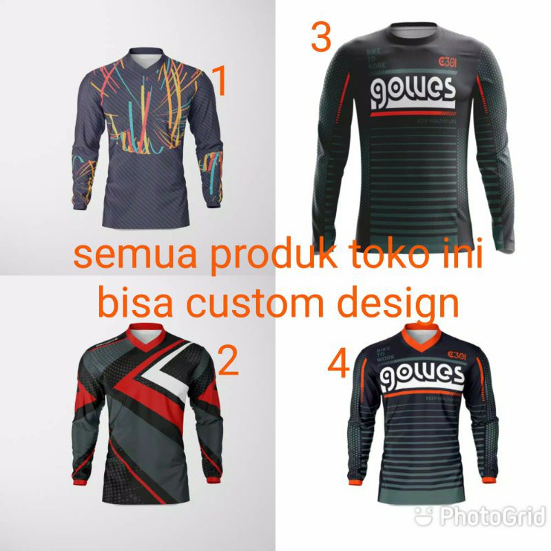 Baju Sepeda Kaos Jersey Sepeda Mountain Bike Road Bike MTB Full Print Cowok Cewek