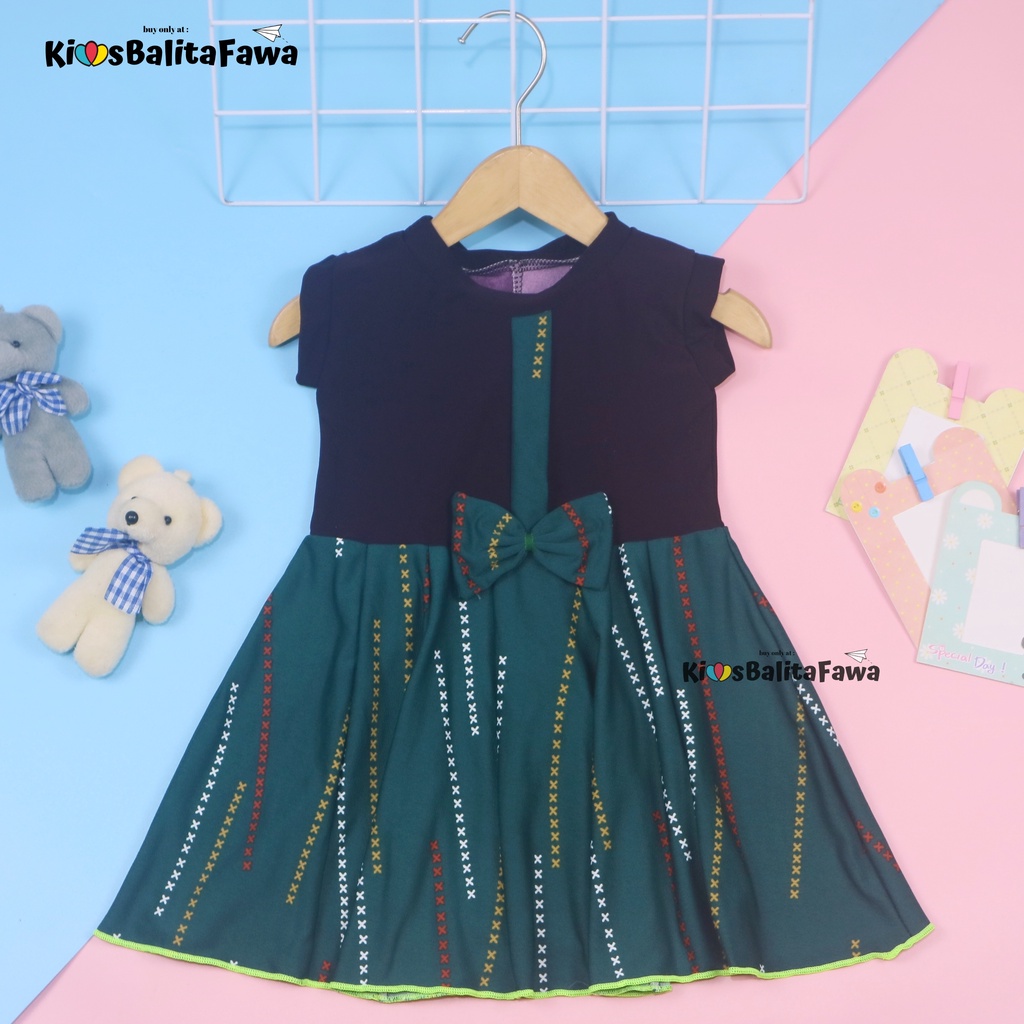Dress Lala uk. 1-2 Tahun / Baju Anak Perempuan Murah Dres Yukensi Bahan Adem Motif Import Lucu