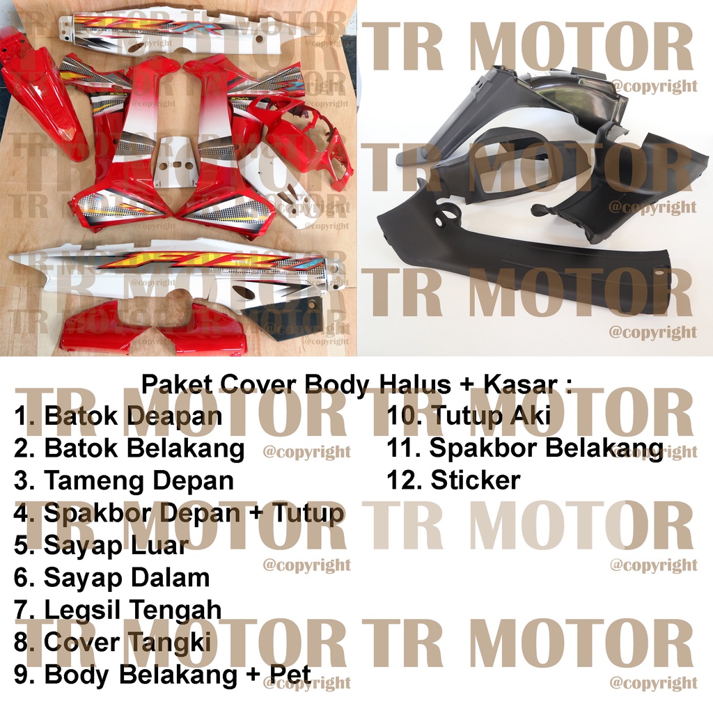Cover Body Fizr F1zr Sporty Merah 2004 Full Set Halus Cover Bodi Yamaha Fiz r