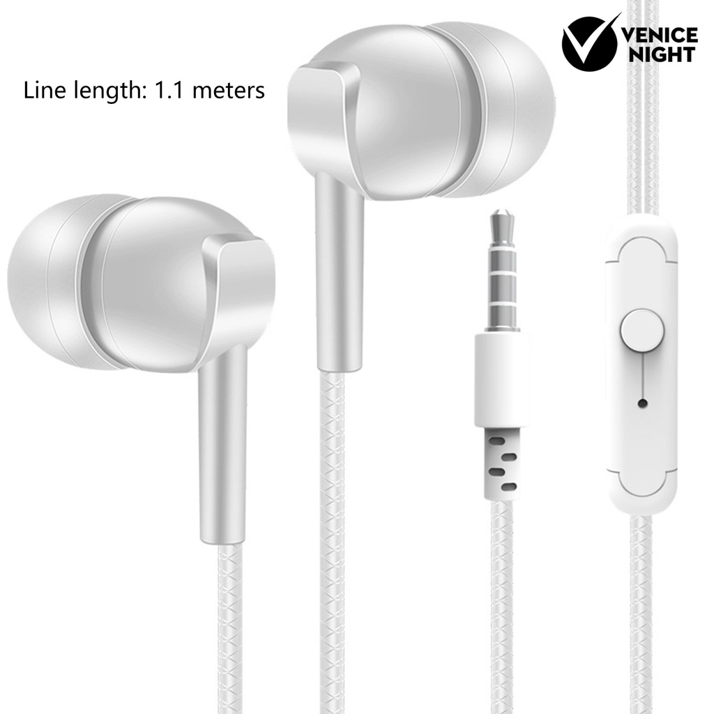 (VNEP) (Berkabel) Headset Earphone In-ear Stereo Surround Heavy Bass Kabel Jack 3.5mm Dengan Mic