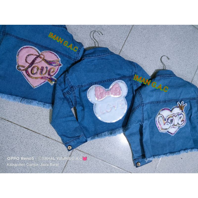 Jaket jeans anak perempuan 1-12thn/jaket jeans lucu