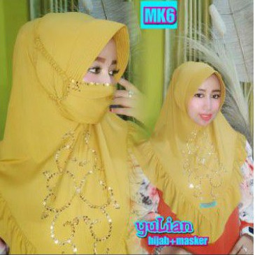 jilbab hijab instan masker manik ori yulian