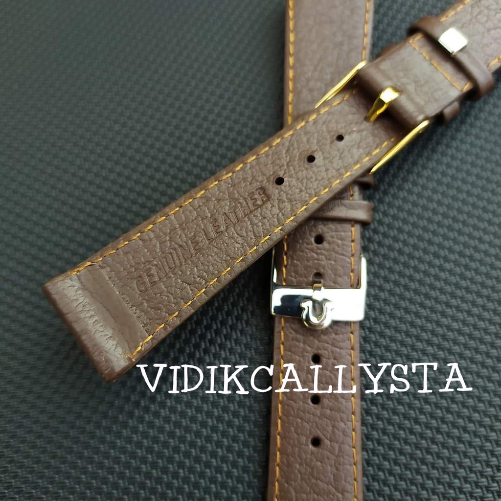 Strap watch Seamaster leather Strap Tali jam 20mm Drak brown 20 MM