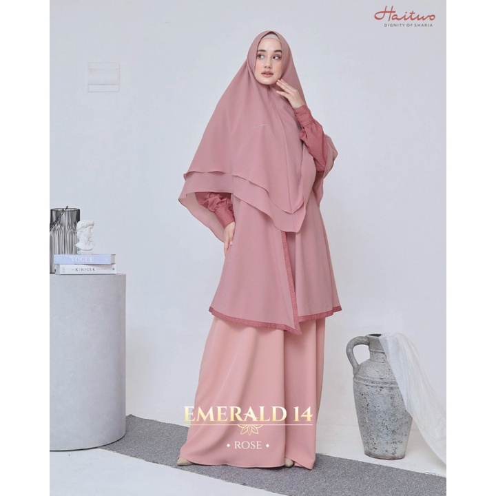 GAMIS SYARI TERBARU HAITWO 2022 EMERALD 014