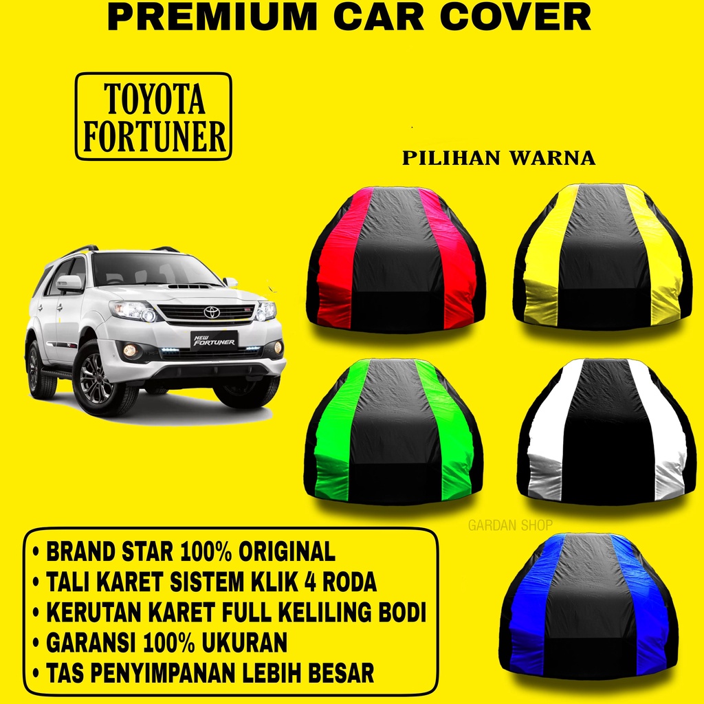 Body Cover TOYOTA FORTUNER Garis 2 WARNA Penutup Pelindung Bodi Mobil Toyota Fortuner PREMIUM