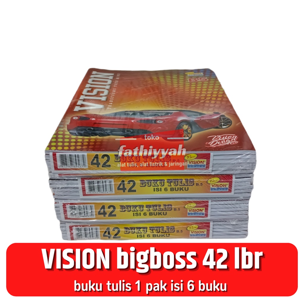 

VISION bigboss 42 lembar buku tulis harga 1 pak 6 buku