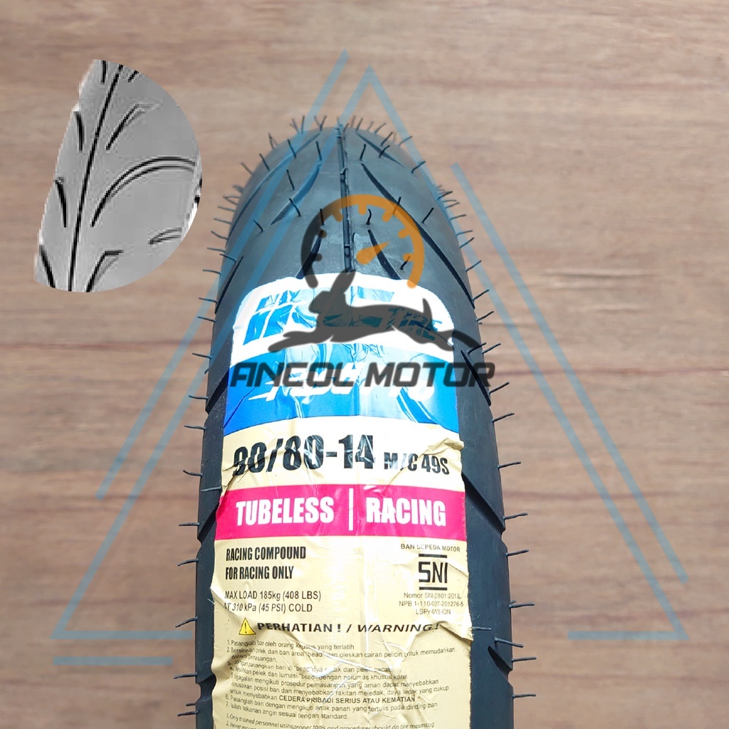 IRC 90/80-14 Fasti 2 Pro Exato NR88 Ban Tubeless Motor Matic Honda Yamaha Suzuki Kawasaki Original