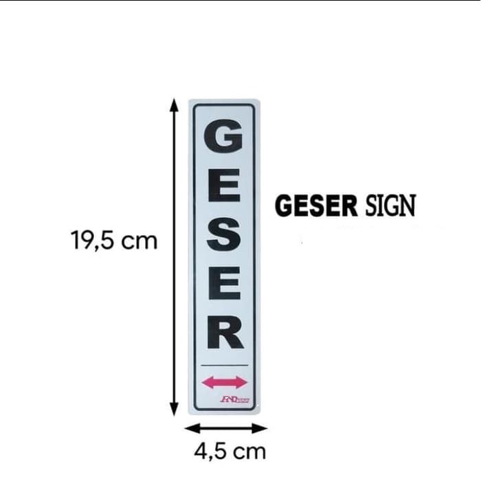 

SIGN LABEL GESER 19.5CM X 4.5CM
