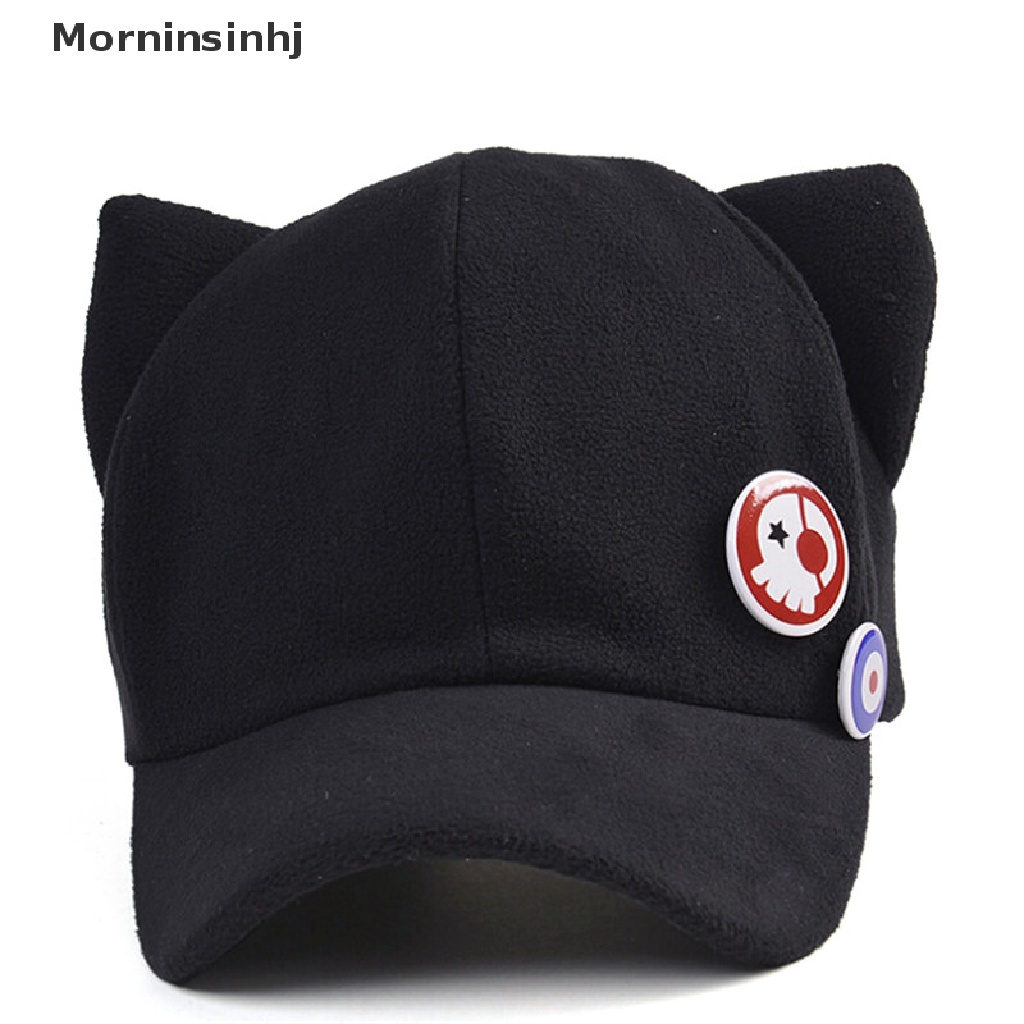 Mornin Anime Neon Genesis Evangelion EVA Asuka Langley Soryu Telinga Kucing Polar Fleece Cosplay Topi