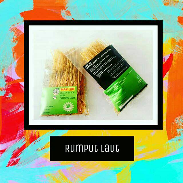 

Mak Lidi Mie Lidi Rumput laut Mie Nyere Nori seaweed Mie biting Lidi-Lidian Halal