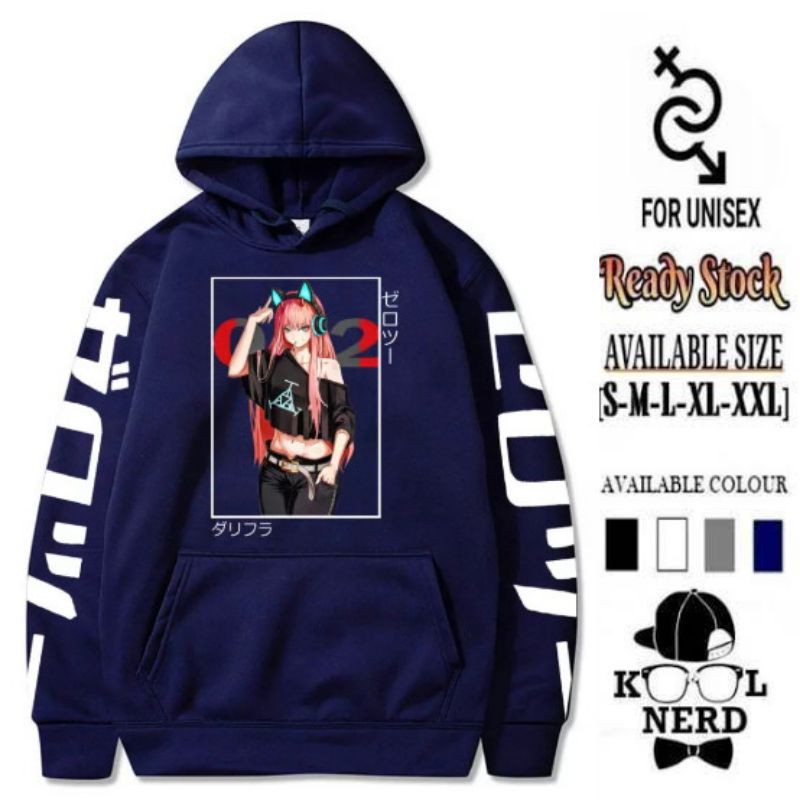ZERO TWO 002 ANIME FASHION HOODIE WANITA KEREN ~ S-XXL