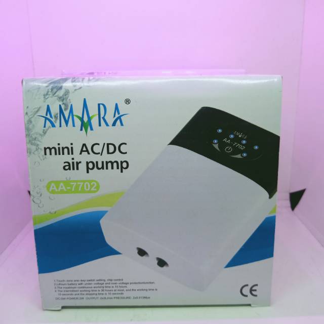 Amara Mini AA 7702 AC-DC USB pompa udara aerator Amara AA7702