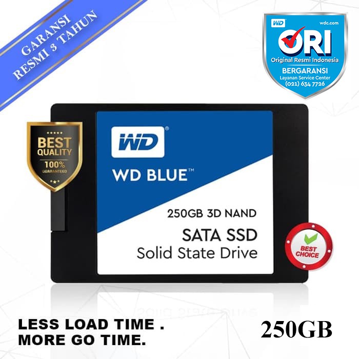 SSD WD Blue 250GB - SSD 250GB 3D Nand SATA3