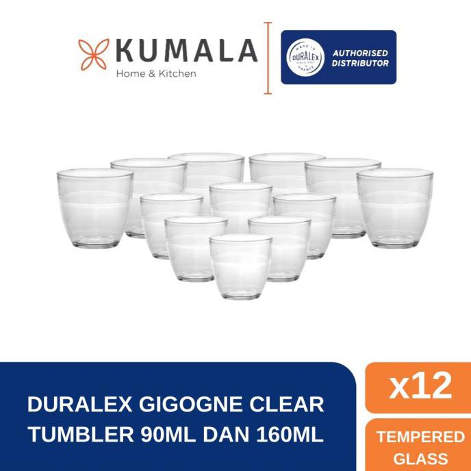 Duralex Gelas Gigogne 90ml & 160ml - Set 12pcs