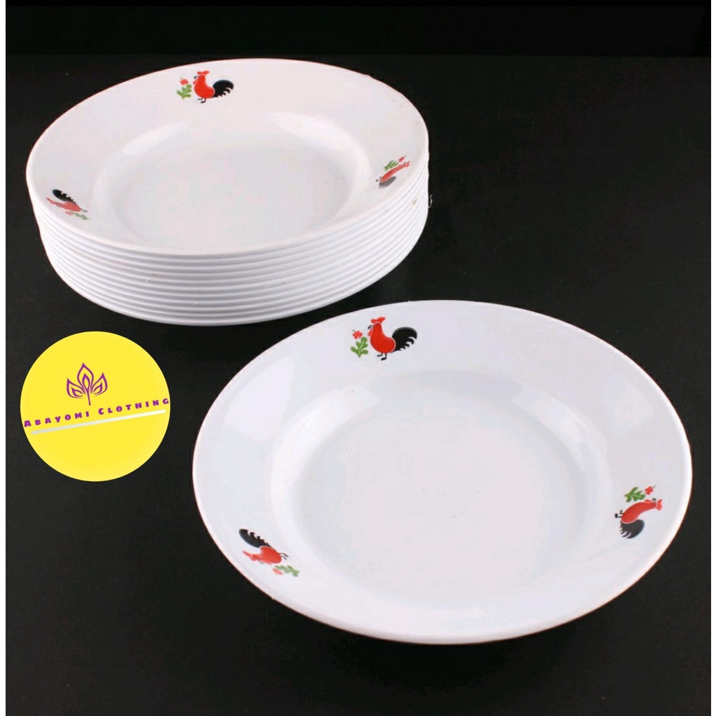 12 PCS Piring plastik/piring plastik makan/piring plastik Ayam