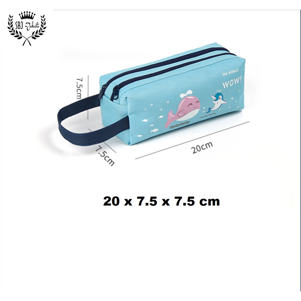 Tempat Pensil Kotak Pensil Multifungsi Softcase SBJ-01 Pencil case