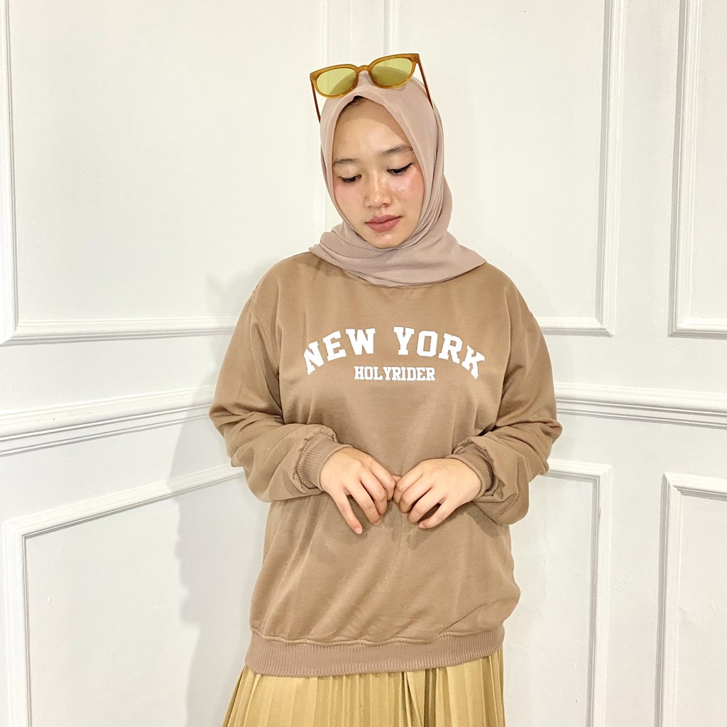 NEW YORK HOLYRIDER SWEATER  II SWEATER NY CRAWNECK PRIA DAN WANITA II 11 WARNA