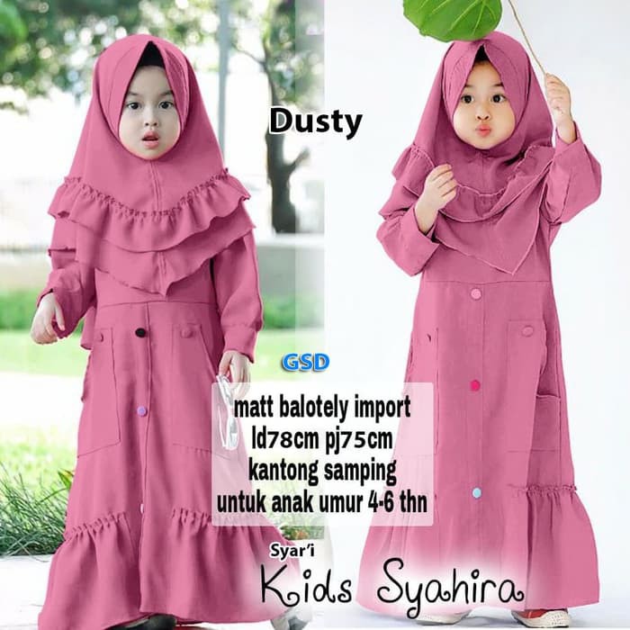 Gamis Anak Terbaru Busana Muslim Anak Perempuan Kids Syahira Shopee Indonesia