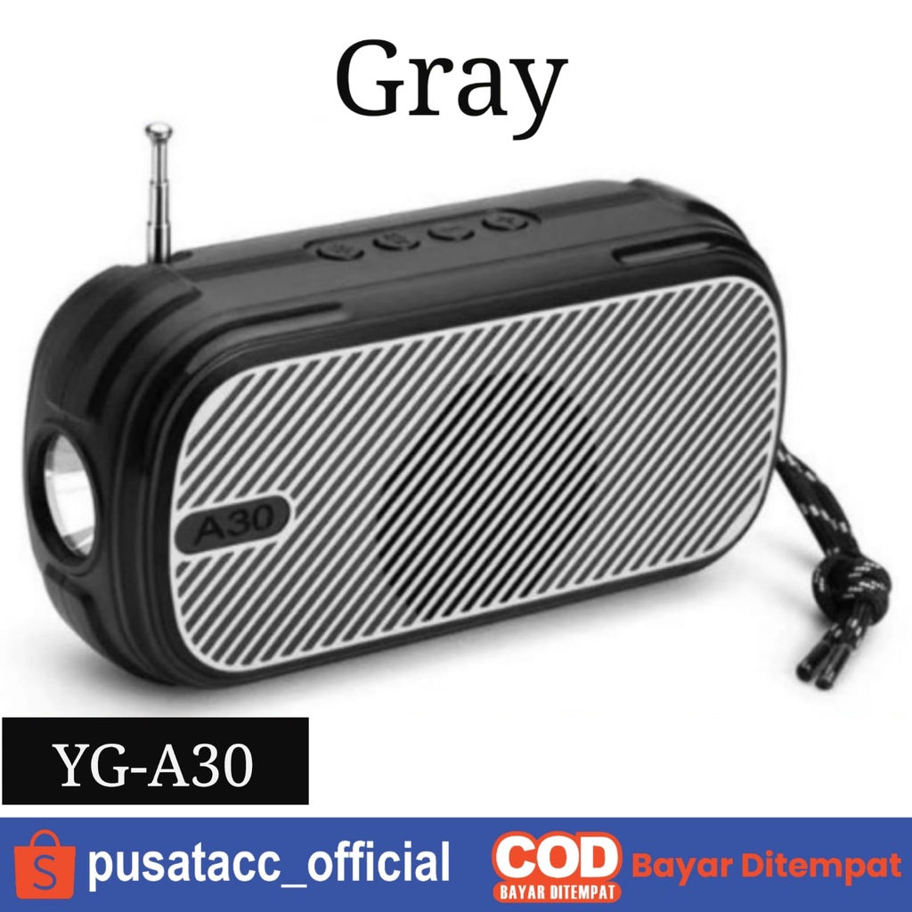 Speaker Mini Lampu LED Bluetooth Wireless Portable A30 Music Box MP3 Super Bass Spiker Radio FM Grosir Murah Aksesoris Hp Handphone