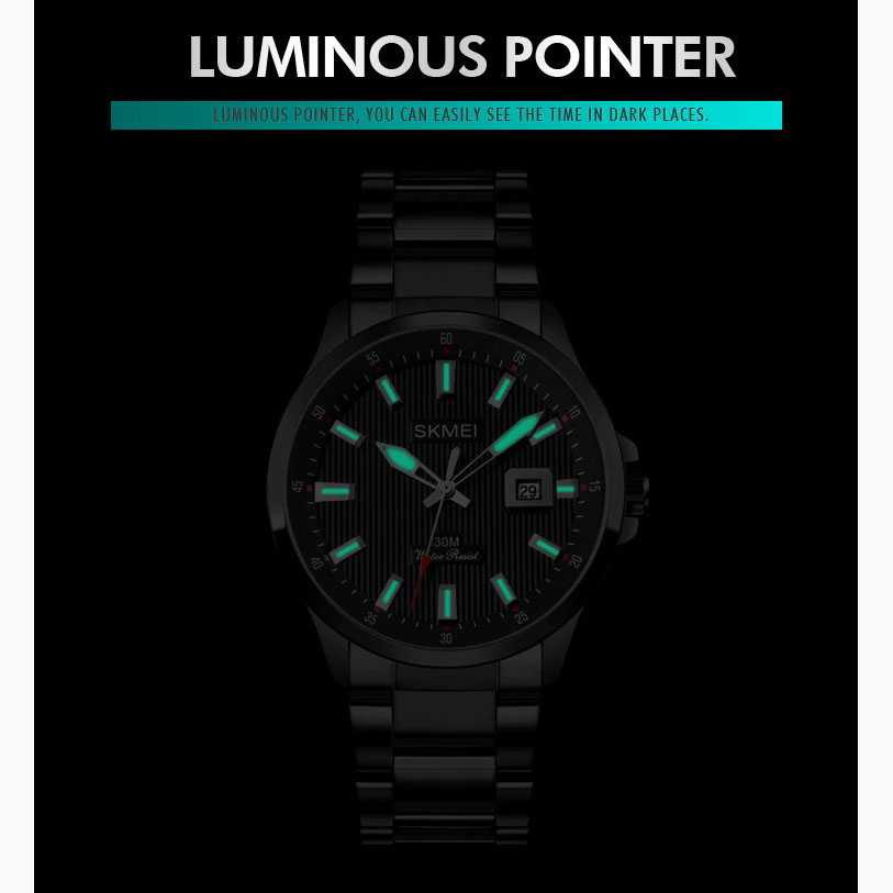 SKMEI Jam Tangan Analog Pria Stainless Steel - 1654