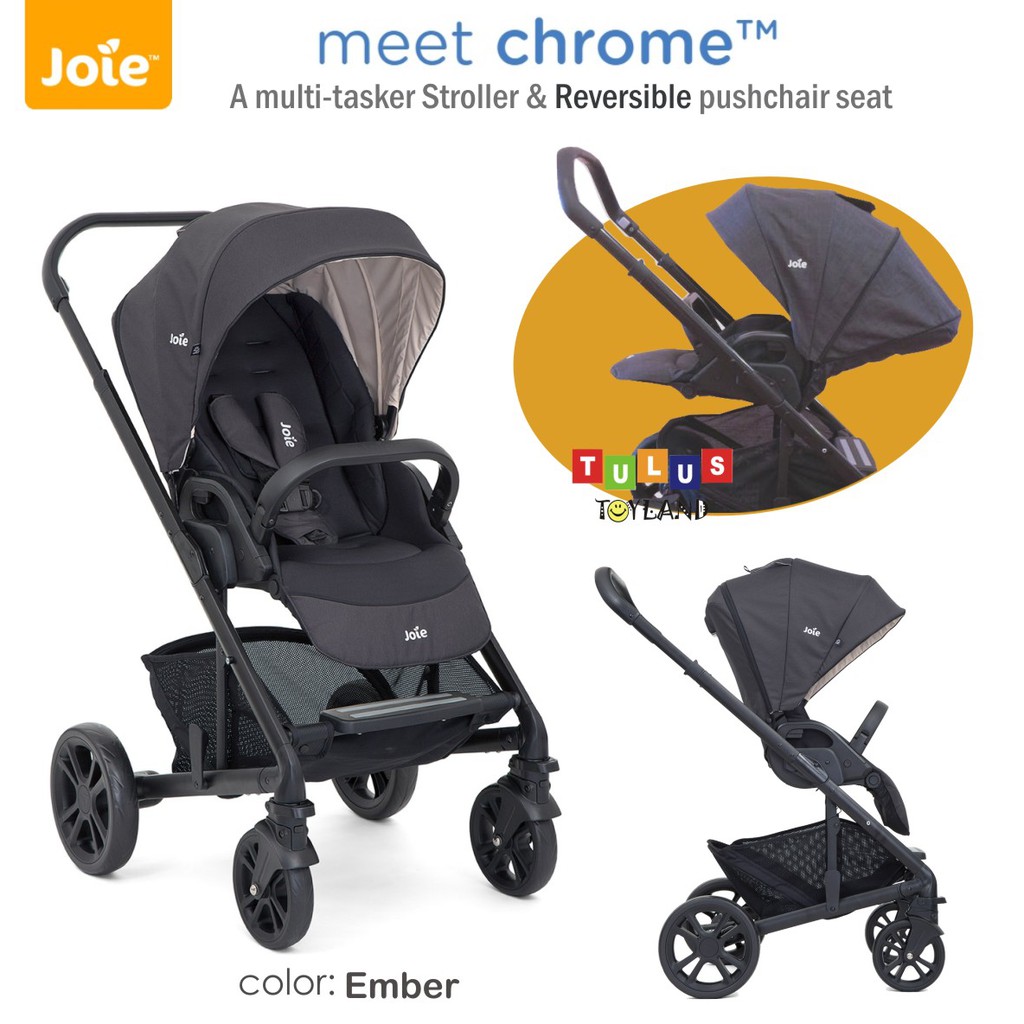 Stroller Joie Chrome Kereta Bayi Reversible Seat Pad Bisa Hadap Ibu Stroller Premium Roda Besar