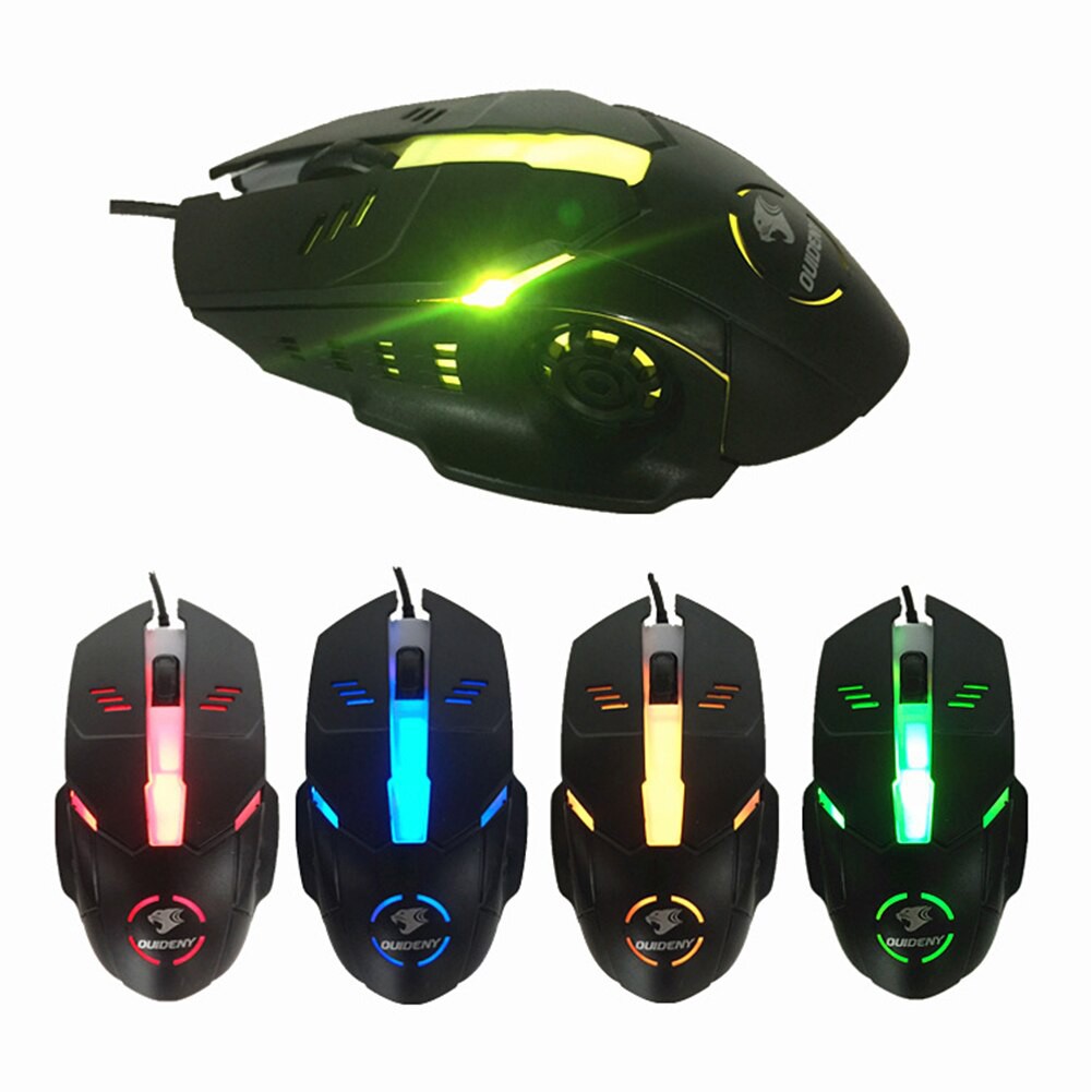 Mouse Kabel Gaming LED quideny 600K for PC / Laptop