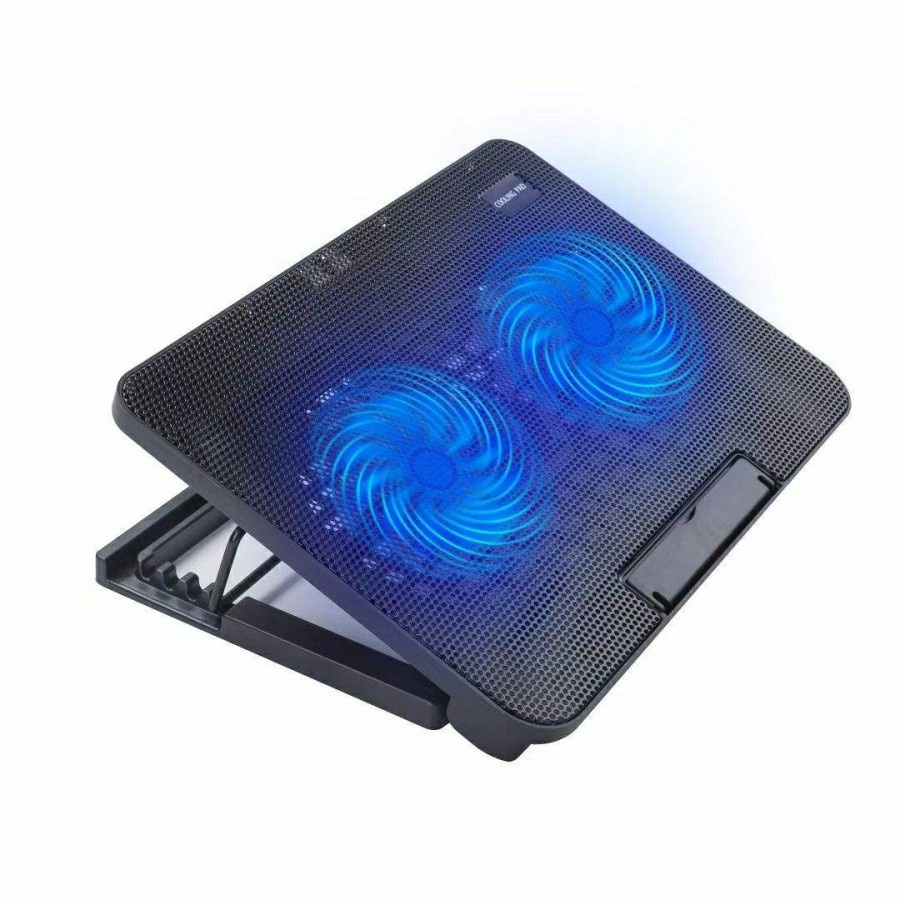 Stand Cooling Pad Cooler Kipas pendingin Laptop Notebook 2 Fan N99 17"