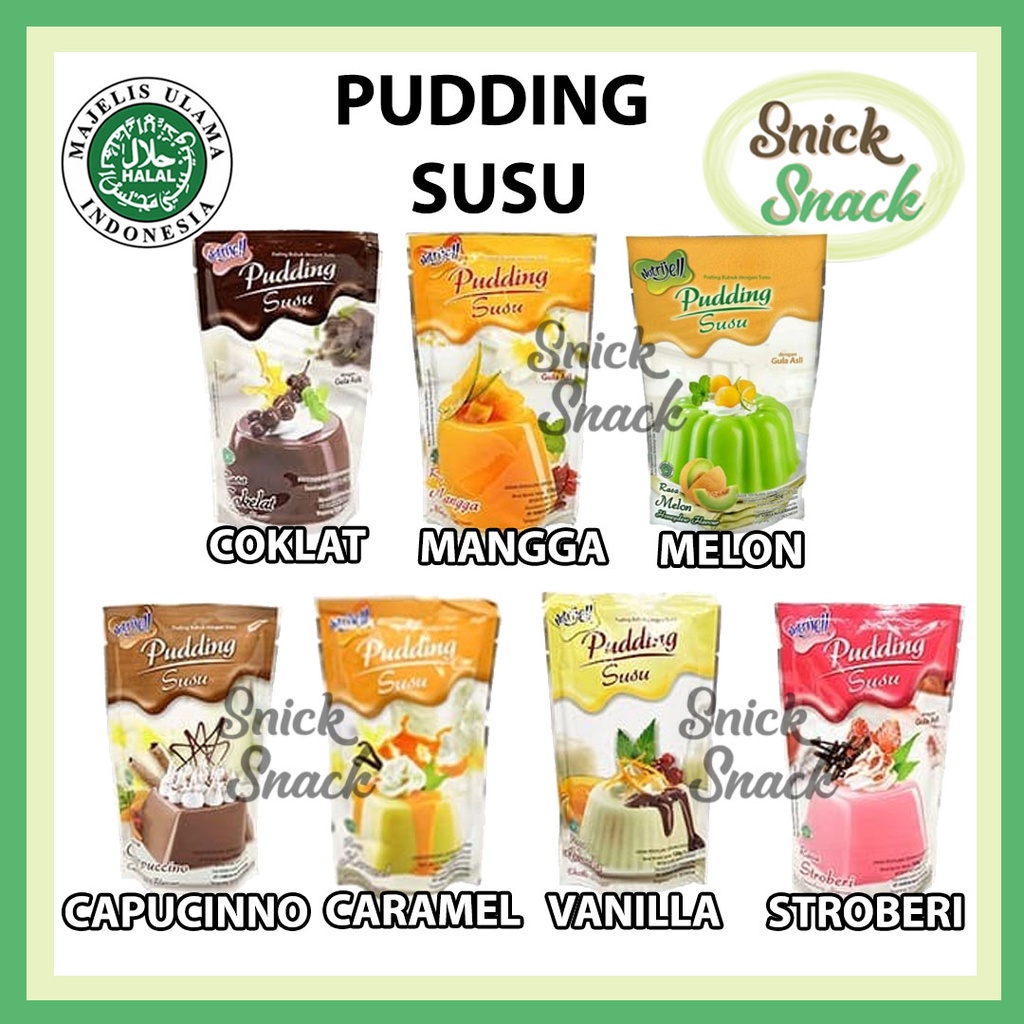 

Nutrijell Puding Instan Pudding Susu Vanila Coklat Karamel Capuccino Mangga Melon Stroberi