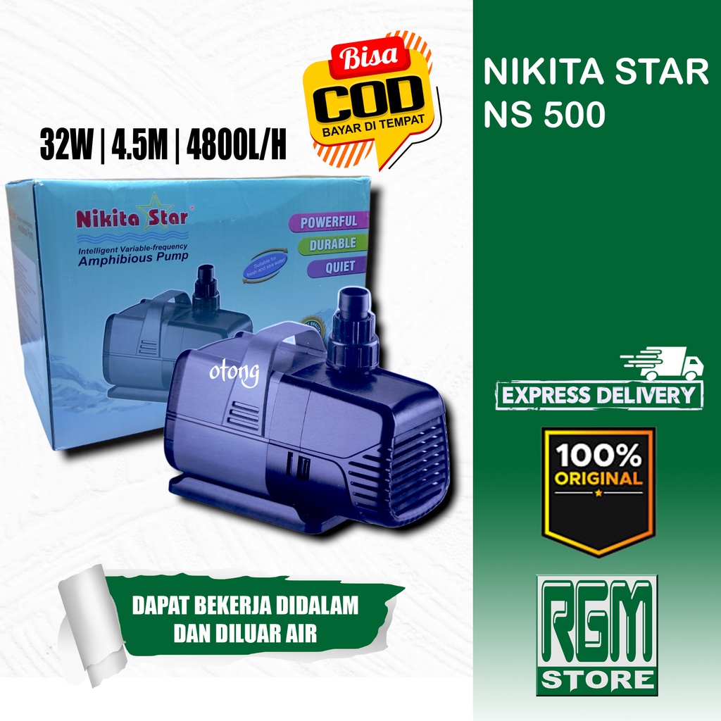 NIKITA STAR NS 500 NS500 MESIN POMPA KOLAM AQUARIUM HIDROPONIK