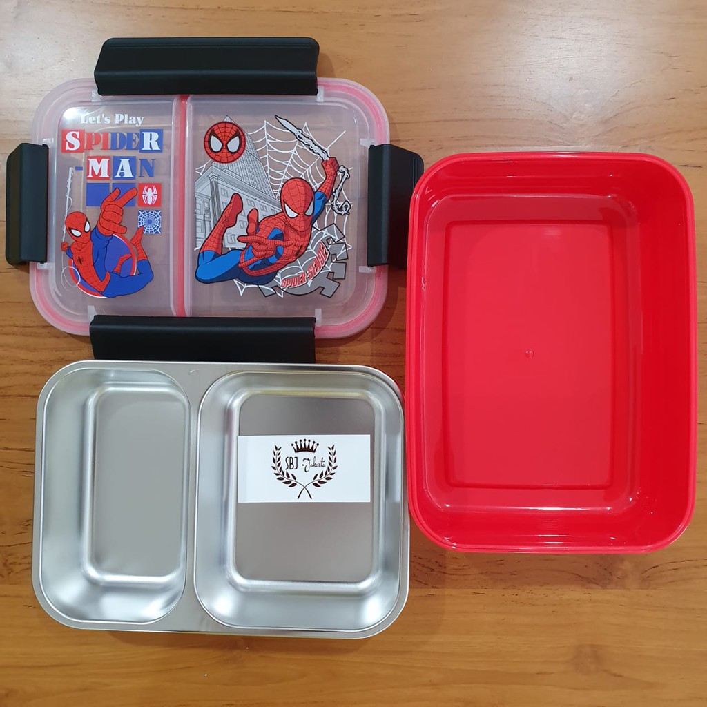 Kotak makan Stainless 304 anti Bocor 1500 ml / Lunch Box Double Layer BPA FREE STAINLESS 304  1500 m