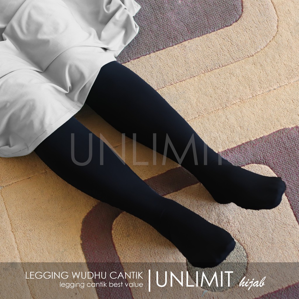 LEGGING WUDHU Bahan SPANDEX SUPER Celana Lagging Wudu Hitam Grey Navy Leging Wudhu by Unlimit Hijab