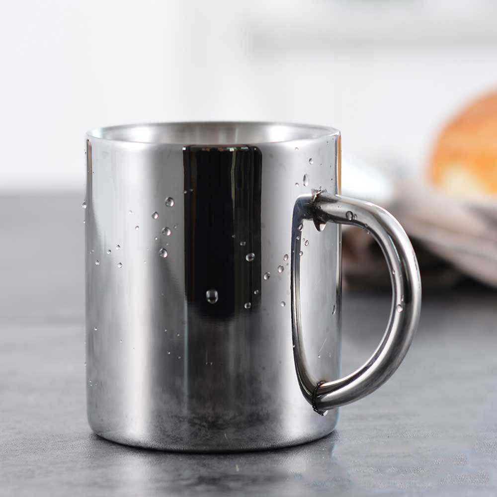 Lanfy Double Walled Cup Portable Menebal Untuk Kopi Teh Minuman Stainless Steel Insulated Mug Mug Mug