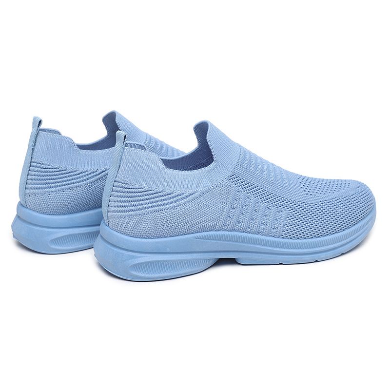 [GROSIR][COD] SEVEN_DAY SEPATU RAJUT SLIP ON WANITA OLAHRAGA TANPA TALI SPORT SHOES BIRU A-6613