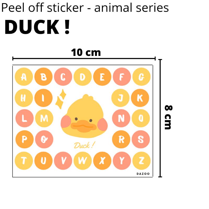 

sticker dazoo peel off "ALPHABET DUCK