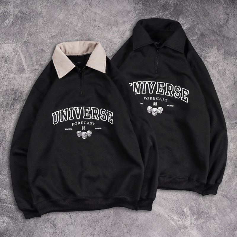 [N00784] Jaket Sweater Rugby Motif UNIVERSE