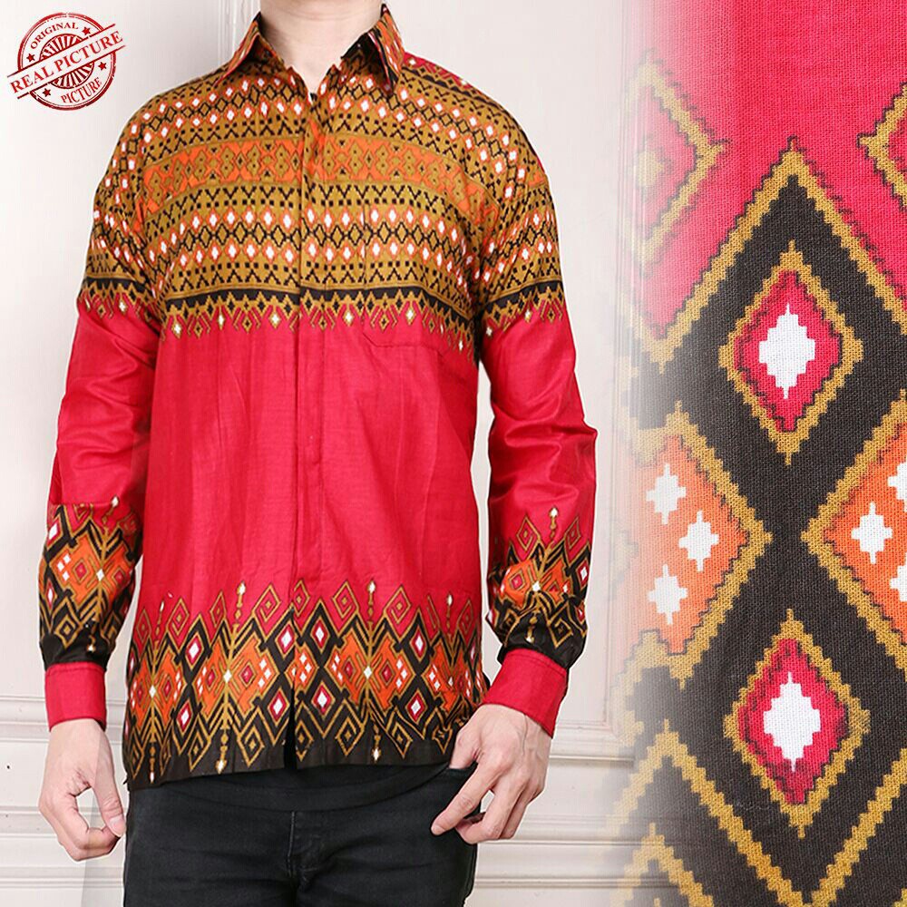 SB Collection Atasan Kemeja Refy Modern Batik Lengan Panjang Pria