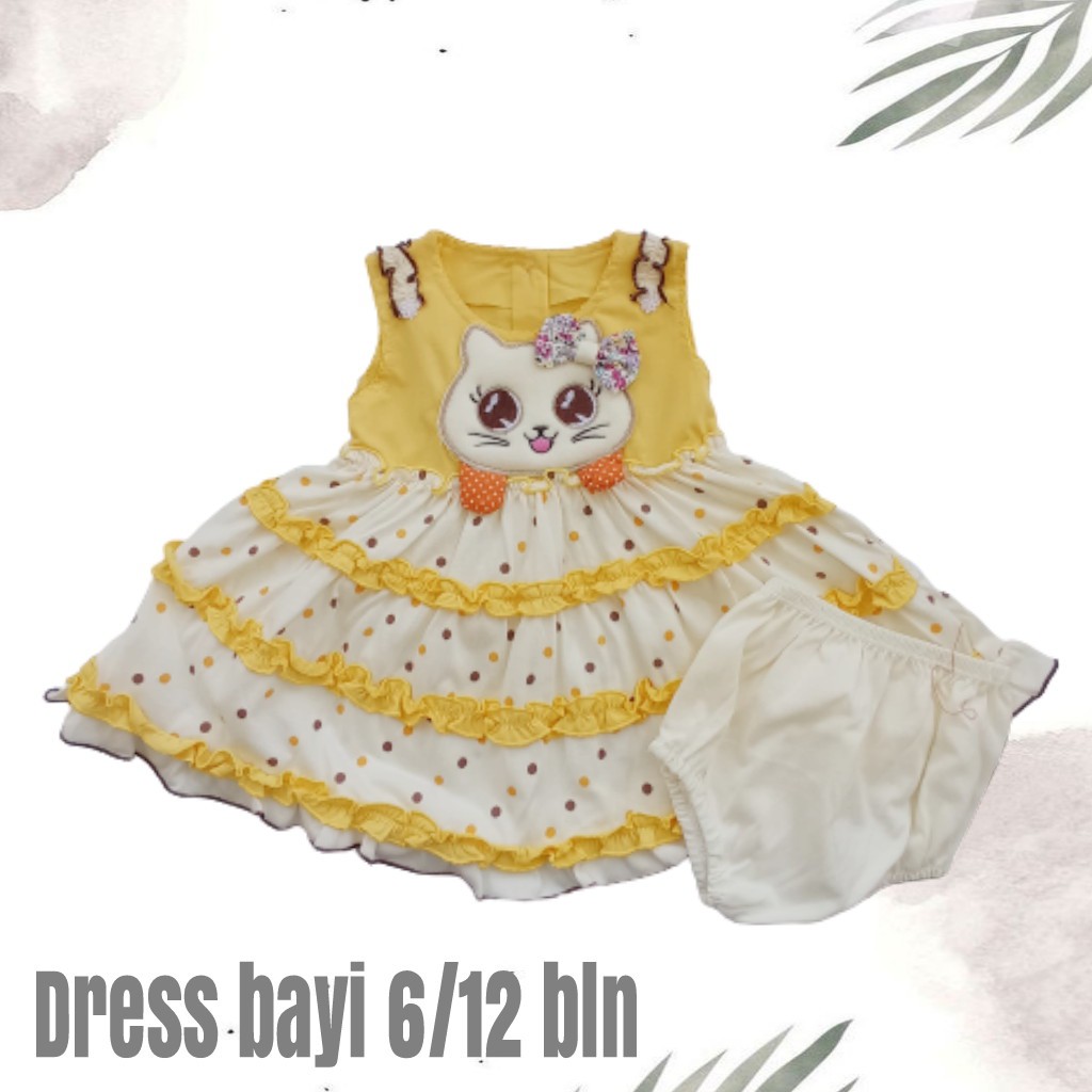 Baju Anak Perempuan Setelan Baju Bayi Perempuan | Dress Anak Motif Size 1-2 tahun