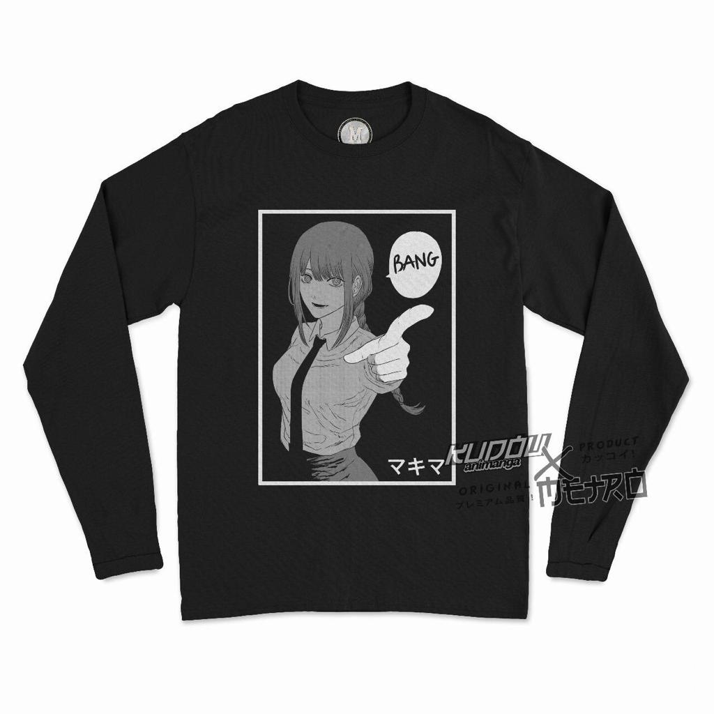 Longsleeve Makima Classic Black Anime Manga Chainsaw Man Unisex