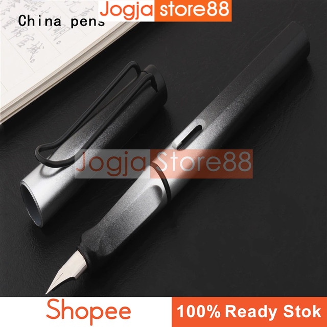 

Pena Pulpen Bolpoin Tanda Tangan Fountain Pen | Ringan dan Tahan Lama - Black