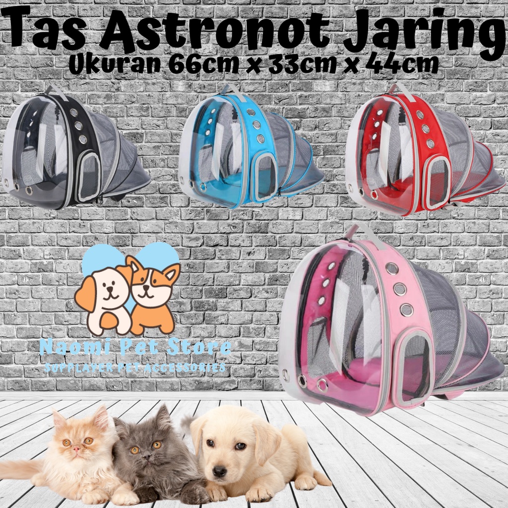 besar tas astronot ransel jaring hewan anjing kucing kelinci pet cargo carrier backpack transparant