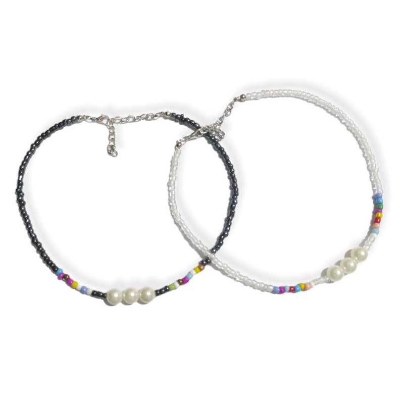Pocahontas Bohemian Beads Choker Necklace Kalung Etnik Mutiara Boho Style Ethnic