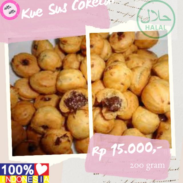 

Kue Sus Coklat Manis Kering Cemilan Manis Woa Woe Snack Kiloan Murah Meriah